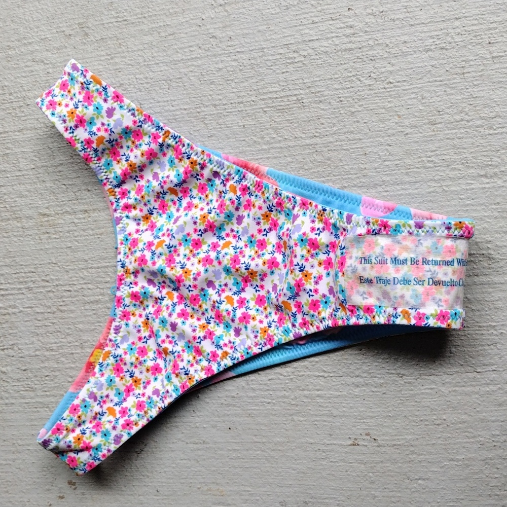 NWOT Reversible Mid-Rise Ultra High Leg Super Cheeky Bikini Wild Fable XXS - Picture 8 of 10